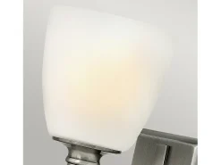 Best Elstead Truman 1 ljus vägglampa Antik Nickelglasskärm, E27 Gris