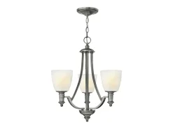 Lámpara Suspendida-Elstead Truman Ljuskrona med flera armar 3 ljus antik nickelfinish, E27 Gris