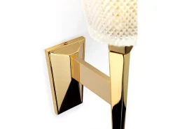 Elstead Verity 1 ljus vägglampa i polerat guldglas, G9 Dorado Sale