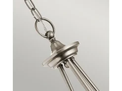 Lámpara Suspendida-Elstead Waverly 3 ljus ljuskrona, klassisk tenn, E27 Gris