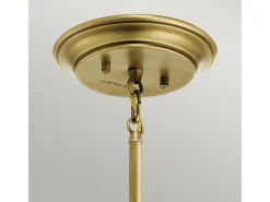 Lámpara Suspendida-Elstead Waverly 1 Ljus Mini Pendel, Naturmässing, E27 Camel