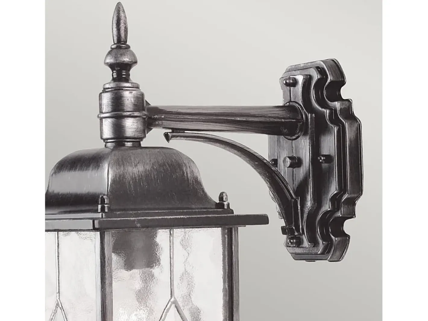Iluminación Exterior-Elstead Wexford 1 Ljus Utomhusvägglykta Ljus Svart Silver IP43, E27 Negro