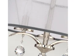 Elstead Whitney 3 Light Semi Flush/Pendel - Imperial Silver Finish, E14 Plateado Discount