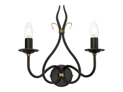 Aplique Para Pared-Elstead Windermere 2 ljus inomhusljus vägglampa guld, rost, E14 Marru00f3n