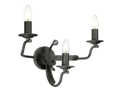 Clearance Elstead Windsor 3 ljus vägglampa - grafit, E14 Gris