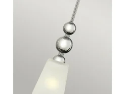Elstead Zelda 1 Light Ceiling Mini Pendel Polerad Nickel, E27 Gris