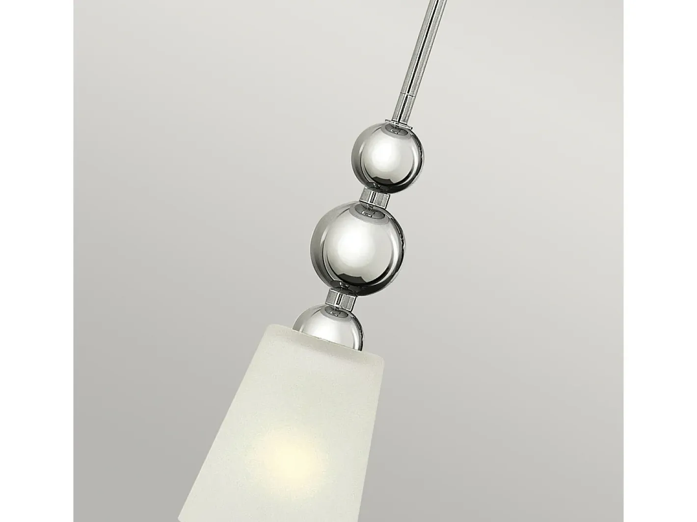 Elstead Zelda 1 Light Ceiling Mini Pendel Polerad Nickel, E27 Gris