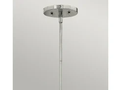 Elstead Zelda 1 Light Ceiling Mini Pendel Polerad Nickel, E27 Gris
