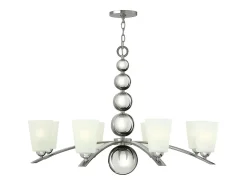 Elstead Zelda 8 ljus multiarm ljuskrona polerad nickelfinish, E27 Gris Online