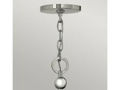 Elstead Zelda 5 ljus multiarm ljuskrona polerad nickelfinish, E27 Gris