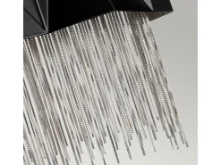 Elstead Zuma 3 ljus vägglampa, satängsvart, silver, G9 Plateado Clearance