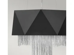 Elstead Zuma 6 ljushänge, satinsvart, silver, E27 Plateado New