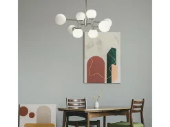 Sale Maytoni Erich Globe Lámpara Colgante de Techo Níquel, 8 Luces, E14 Gris