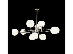 Maytoni Erich Globe Suspensión de Techo Níquel, 12 Luces, E14 Gris Hot