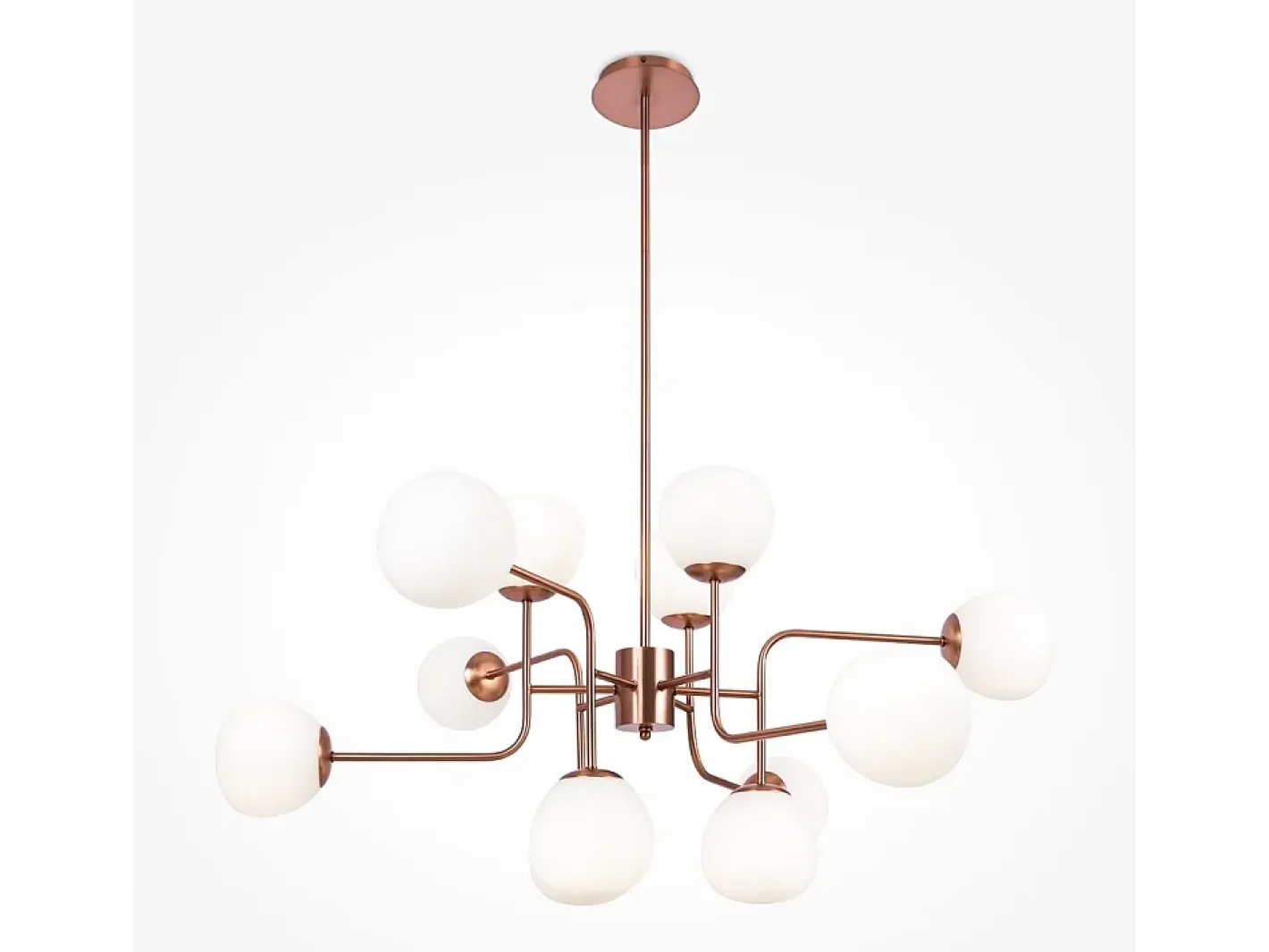 Maytoni Lámpara Suspendida-Erich Lámpara de Techo Globe Latón, 12 Luces, E14 Camel