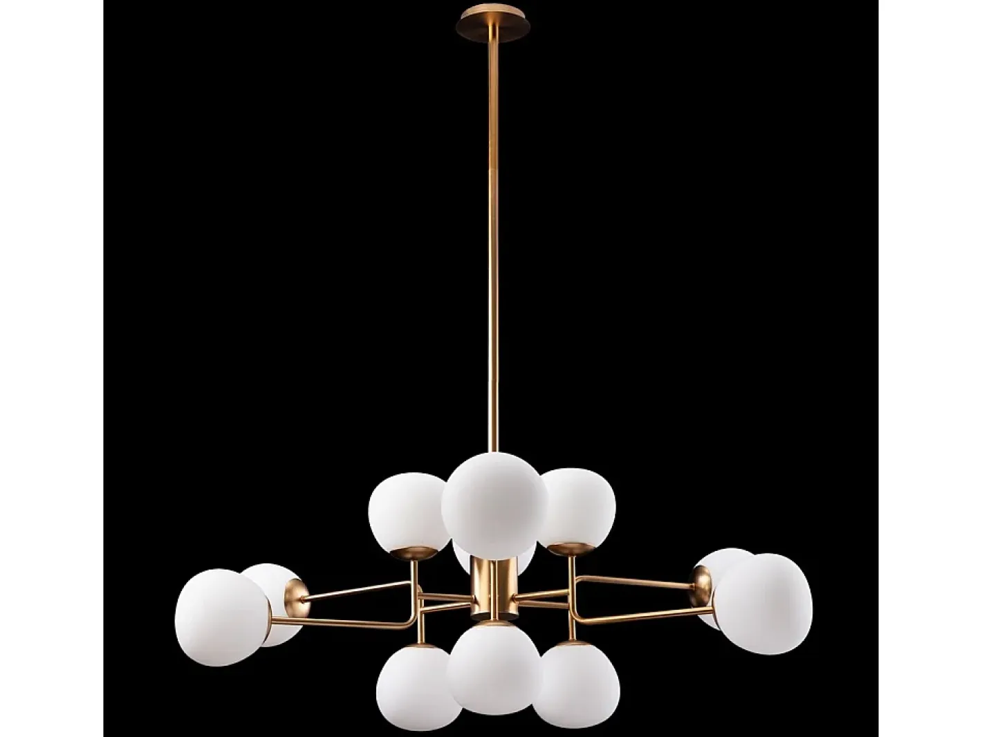 Maytoni Lámpara Suspendida-Erich Lámpara de Techo Globe Latón, 12 Luces, E14 Camel