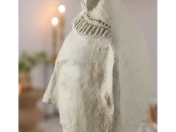 Made In Meubles Estatua-Escultura de busto de mujer en papel maché Ambroise - Obra de arte contemporánea e intemporal Blanco