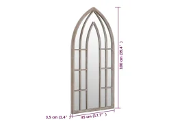 Sale Espejo Arena 100x45 cm Hierro para uso interior Crema