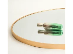 Espejo arqueado de cuerpo entero, 180 x 80 cm, de pared, para salón, Dorado Discount
