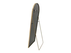 Sale Espejo arqueado de cuerpo entero, 162 x 53 cm, de pared, para salón, Dorado