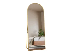 Espejo arqueado de cuerpo entero - 53 x 162 cm Espejo de pie arqueado grande de cuerpo entero - Espejo de tocador para sala de estar, Dorado Hot
