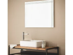Ledkia Espejo-Espejo Baño con Luz LED 60x80 cm Dinklage 6000K Blanco Frío Plateado