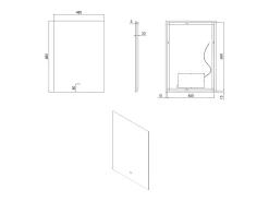 Ledkia Espejo-Espejo Baño con Luz LED 68x48 cm Small Mason 6000K Blanco Frío Plateado