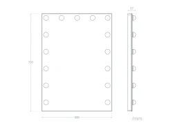 Sale Ledkia Espejo Baño con Luz LED 70x50 cm Essauira Seleccionable (Cálido-Neutro-Frío) Plateado