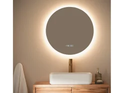 Ledkia Espejo Baño con Luz LED y Antivaho Ø60 cm Big Volpe Seleccionable (Cálido-Neutro-Frío) Plateado Discount