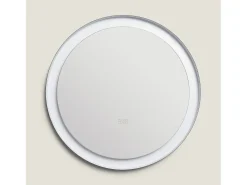 Ledkia Espejo-Espejo Baño con Luz LED y Antivaho Ø60 cm Nahia Seleccionable (Cálido-Neutro-Frío) Plateado