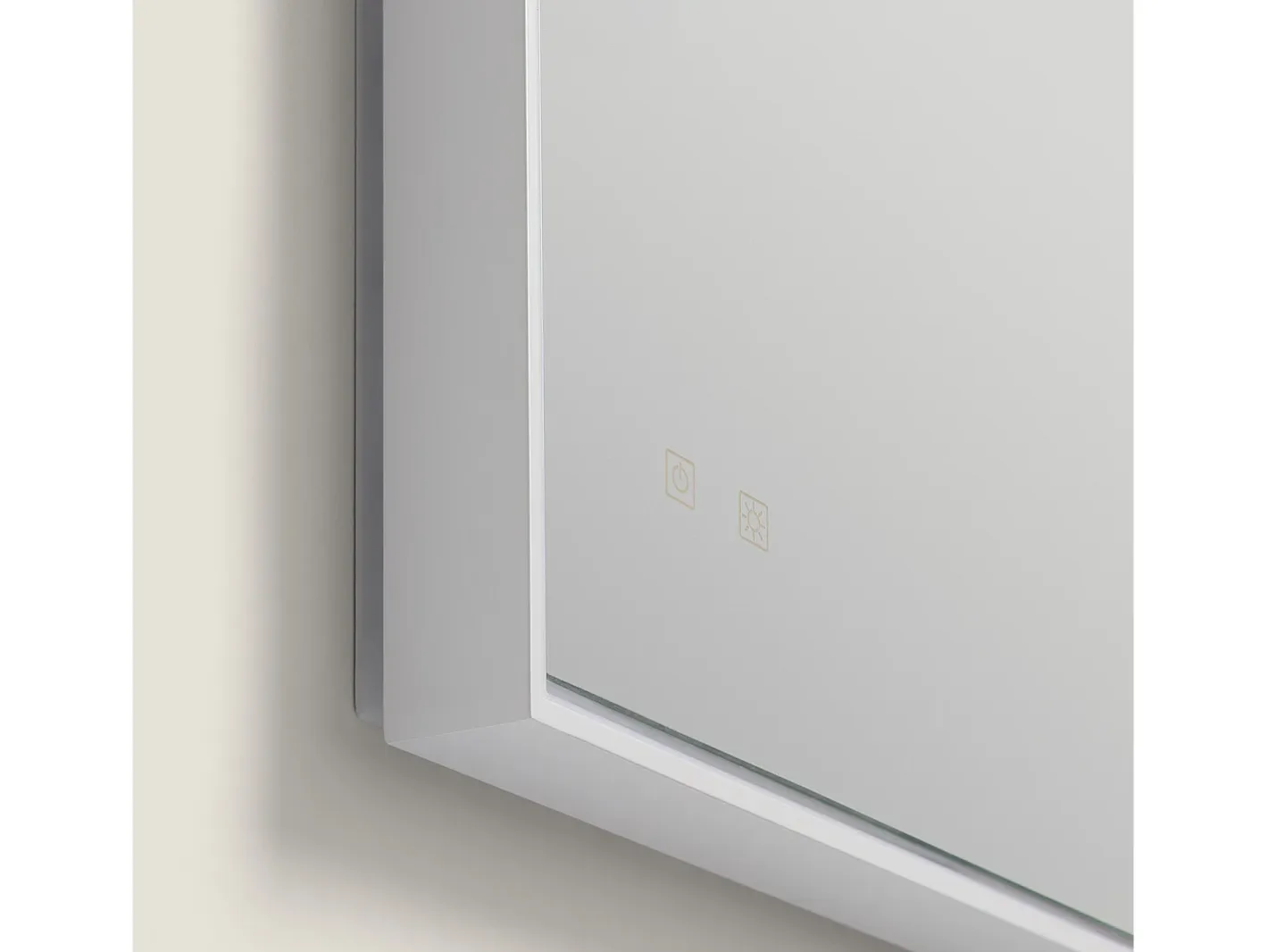Ledkia Espejo-Espejo Baño con Luz LED y Antivaho 70x50 cm Maia Seleccionable (Cálido-Neutro-Frío) Plateado