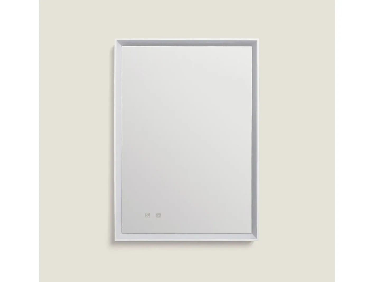 Ledkia Espejo-Espejo Baño con Luz LED y Antivaho 70x50 cm Maia Seleccionable (Cálido-Neutro-Frío) Plateado