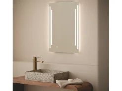 Ledkia Espejo-Espejo Baño con Luz LED y Antivaho 70x50 cm Taif Seleccionable (Cálido-Neutro-Frío) Transparente