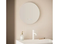 Ledkia Espejo Baño con Luz LED y Antivaho Ø45 cm Volpe Seleccionable (Cálido-Neutro-Frío) Plateado Outlet