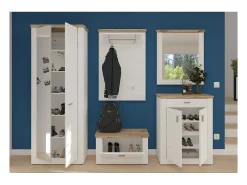 Meublorama Espejo CAMPAGNA y roble – 77x87 cm, estilo rústico Blanco Hot