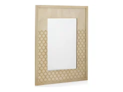 Espejo chapado en madera de roble y color Beige Sale
