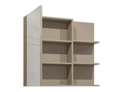 Outlet Meublorama Espejo con almacenaje para baño GOBI color marrón Marru00f3n