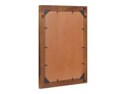 Outlet Espejo con espejo marrón y plata 50x70 cm Marru00f3n
