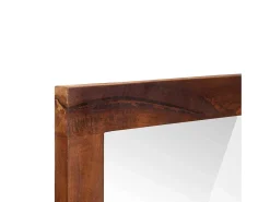 Outlet Espejo con espejo marrón y plata 50x70 cm Marru00f3n
