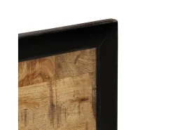 Espejo con estantes 80x8x55 cm cristal y madera maciza de mango Marru00f3n Best