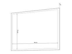 Outlet duehome Espejo cuadrado Ataneq Blanco