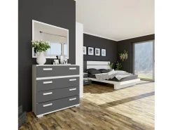 Outlet duehome Espejo cuadrado Ataneq Blanco