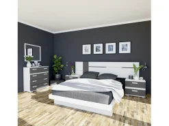 Outlet duehome Espejo cuadrado Ataneq Blanco