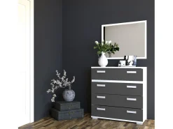 Outlet duehome Espejo cuadrado Ataneq Blanco