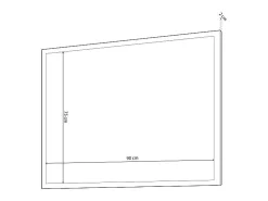 Outlet duehome Espejo cuadrado Ataneq Blanco