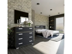 Clearance duehome Espejo cuadrado Ataneq Ceniza Gris