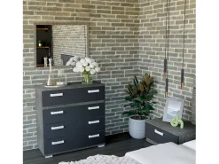 Clearance duehome Espejo cuadrado Ataneq Ceniza Gris