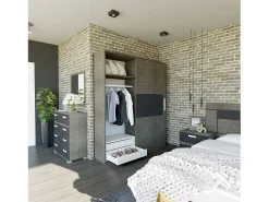 Clearance duehome Espejo cuadrado Ataneq Ceniza Gris