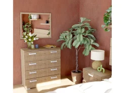 duehome Espejo De Pared|Espejo-Espejo cuadrado Ataneq Tofe Marru00f3n