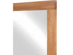 Vente-unique Espejo cuadrado con borde de madera de acacia - 60 x 60 cm - SEPANG Color natural oscuro Sale